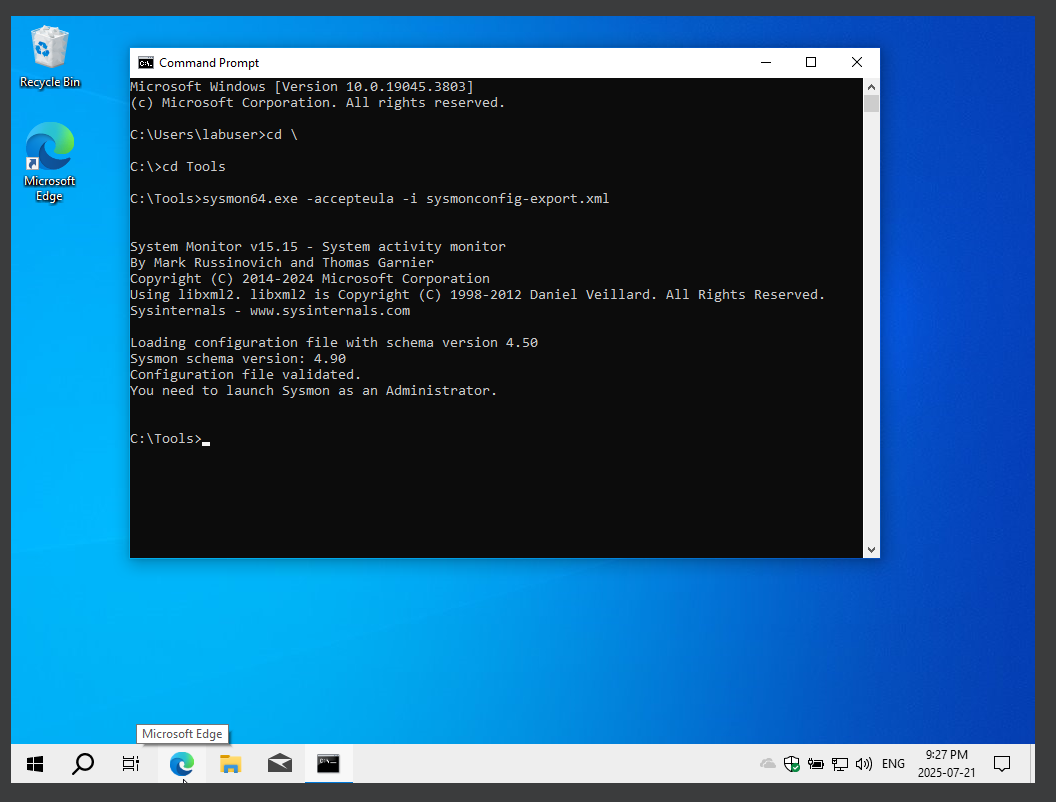 Sysmon Install