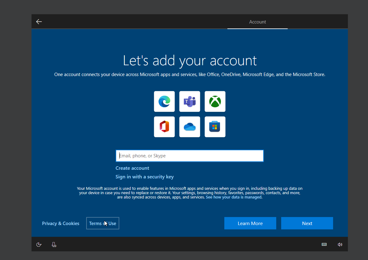 Windows Setup