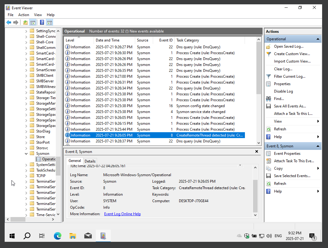 Sysmon Event Viewer